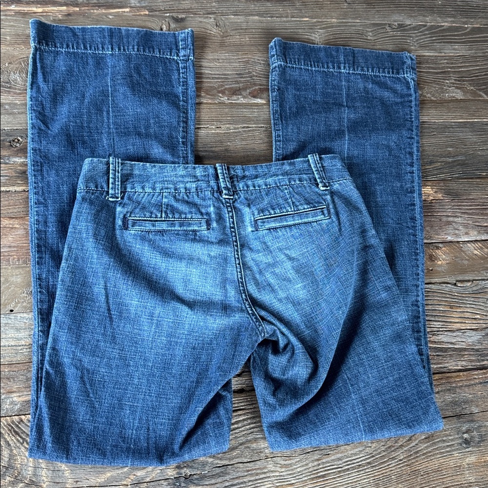 Abercrombie Y2K dark wash low rise wide leg trouser jeans size 2 - Picture 7 of 9